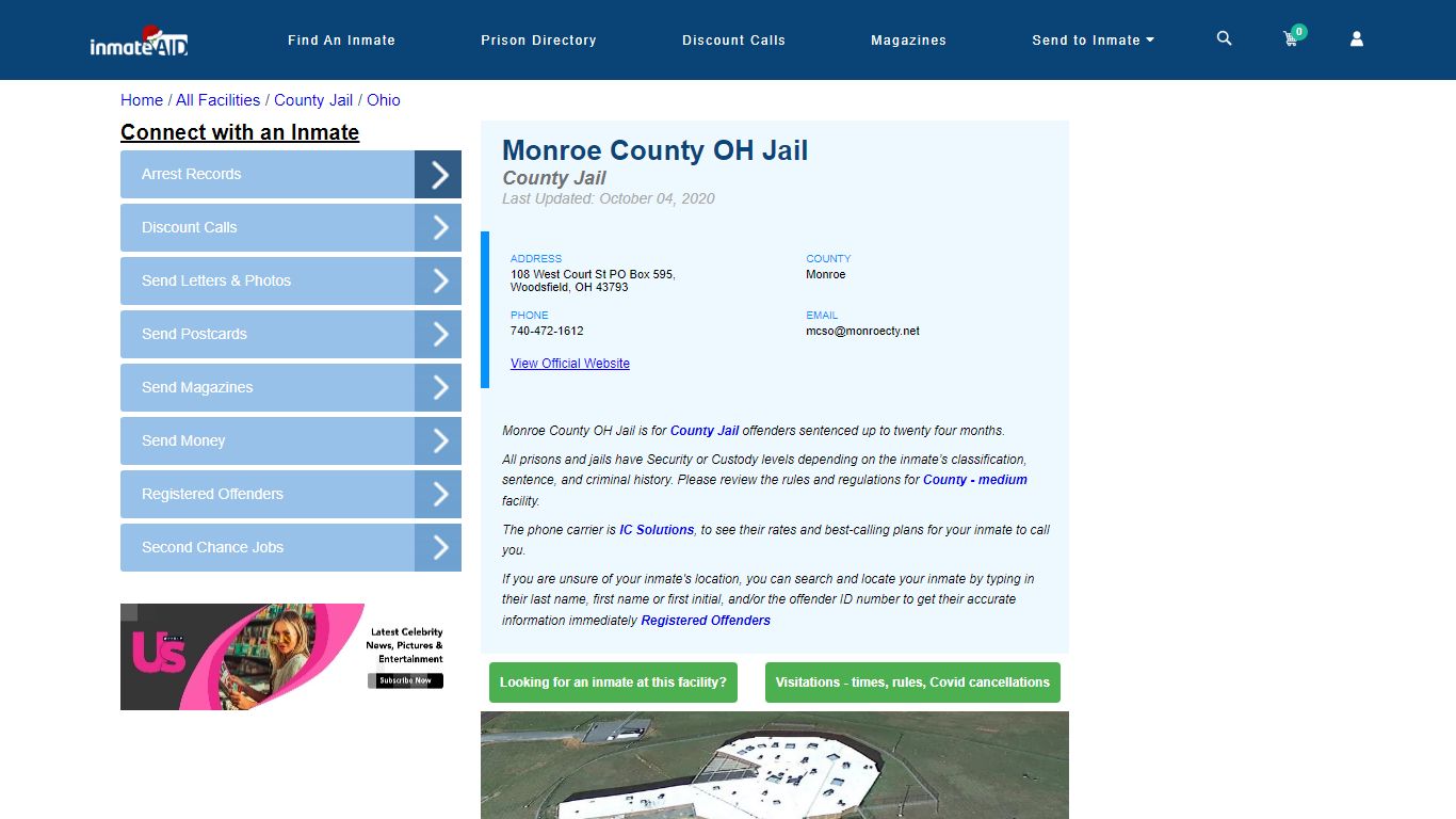 Monroe County OH Jail - Inmate Locator - Woodsfield, OH